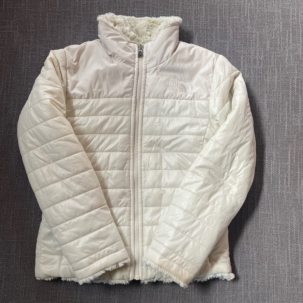 The North Face Reversible Mossbud Swirl Fleece Jacket Girls’ Size M